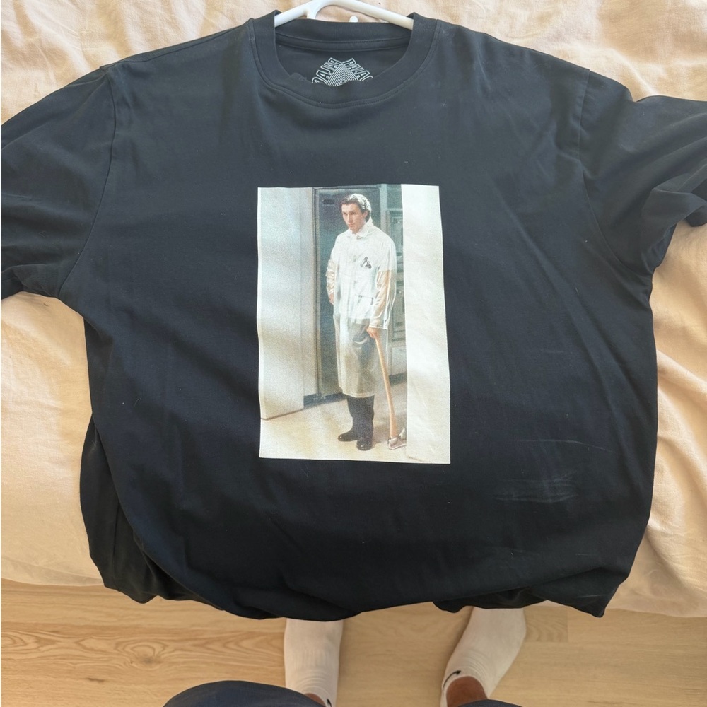 Black Graphic T-Shirt with Movie Print